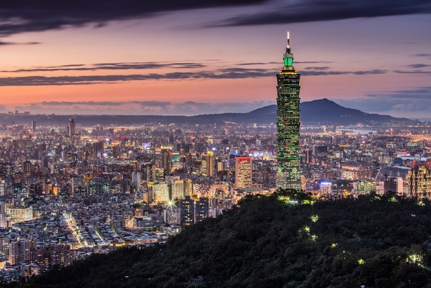 Taipei City at sunset 