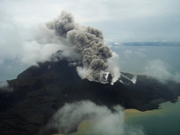 Tavurvur Volcano Rabaul Papua New Guinea Taken from a BN Jan  
