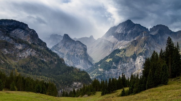 The Alps in Kandersteg Bernese Oberland 
