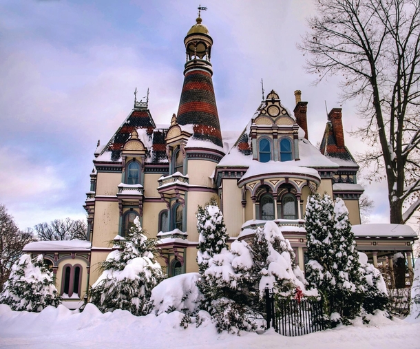 The Bacheller Mansion in Saratoga Springs NY - Nichols amp Halcott  Pictured here after the recent snowstorm
