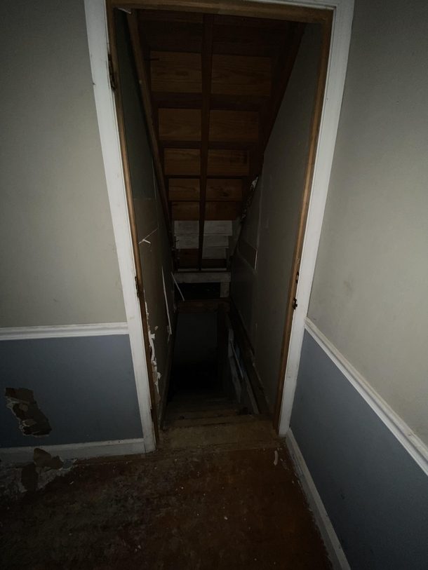 the basement of an abandoned home never looks never inviting