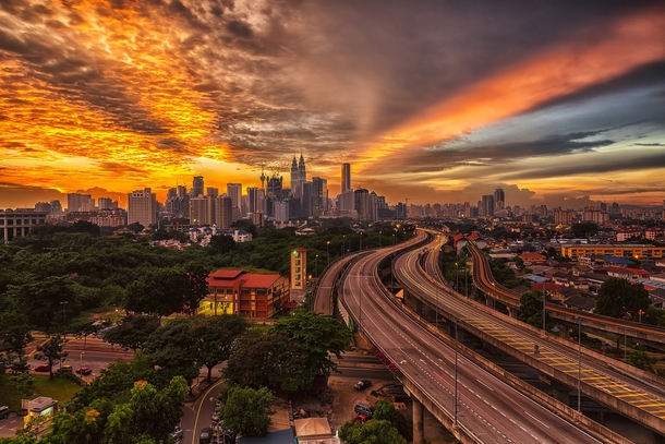 The Burning City - Kuala Lumpur skyline 