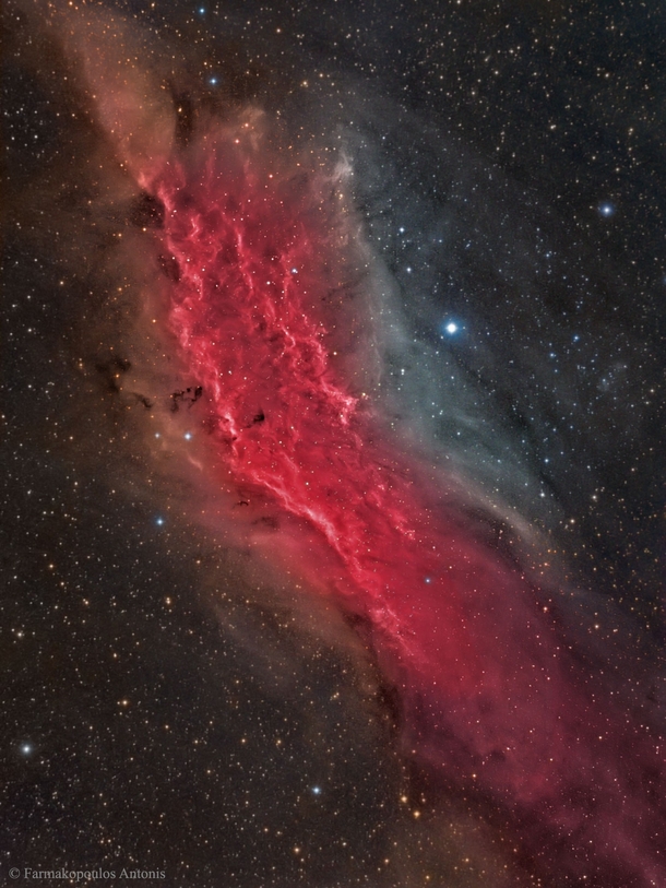The California Nebula NGC  is an emission nebula located in the constellation Perseus It is so named because it appears to resemble the outline of State of California on long exposure photographs
