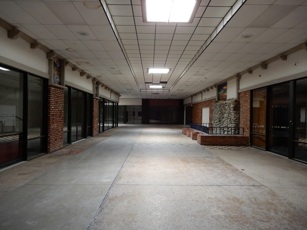The Center Of An Empty Shopping Mall In Rural America