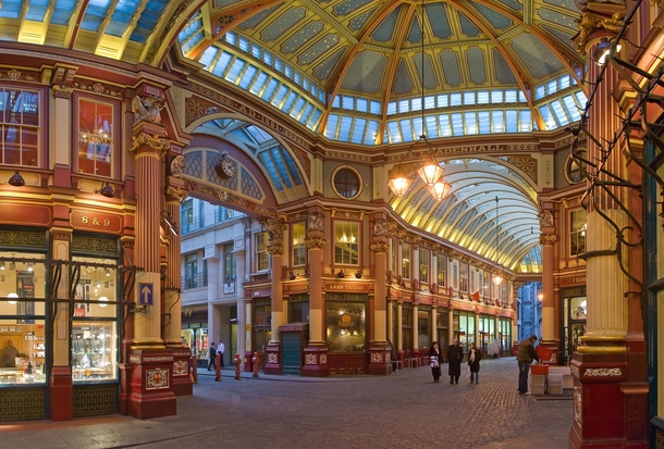 The central interior of Leadenhall Market London
