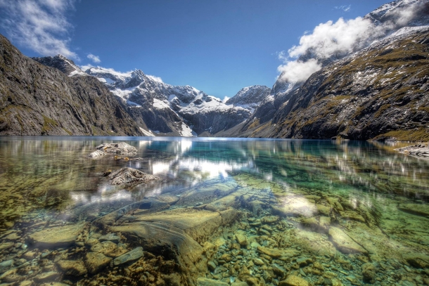 The Clear Water of Lake Erskine Fiordland 