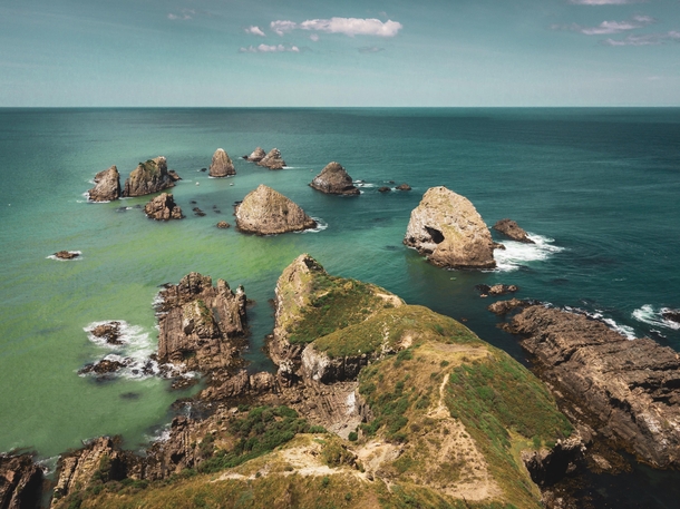 The colorful Nugget Point Otago New Zealand 