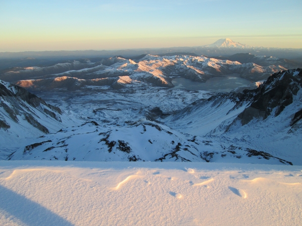 The destruction zone of Mt St Helens from the Southern lip of the crater- 