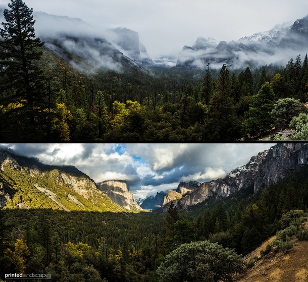 The difference between taking your picture in the morning and the afternoon at Yosemite 