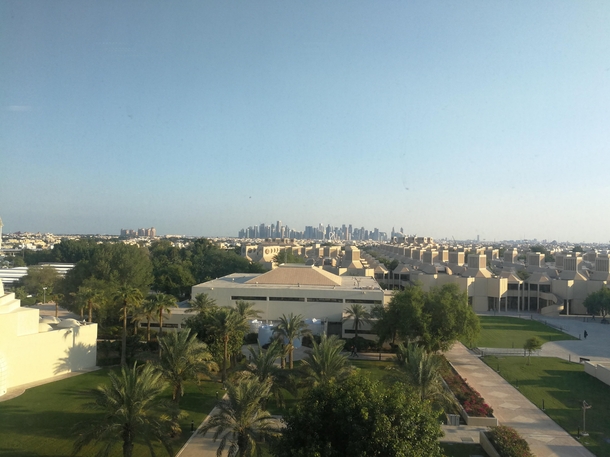 The Doha Skyline from my University Library