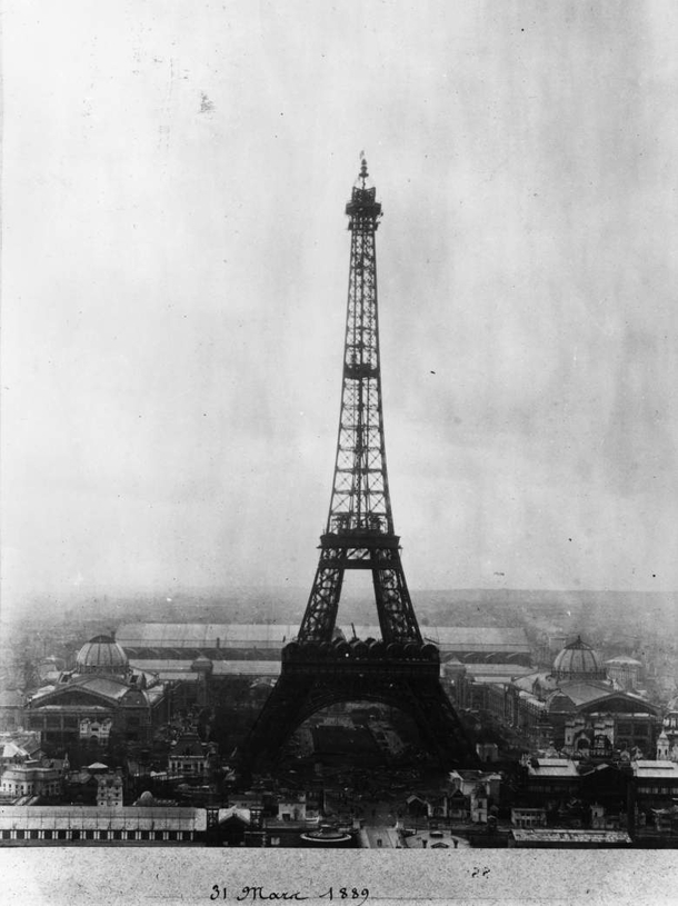 The Eiffel Tower on the day of its inauguration in March   
