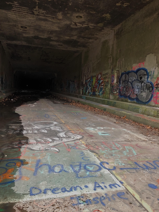 The entrance to one of the tunnels on the Abandoned PA Turnpike 