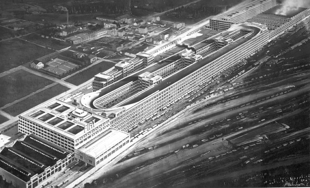 The Fiat Lingotto factory in Turin With its test track on the roof it was recognized in  as the first futurist invention in architecture 