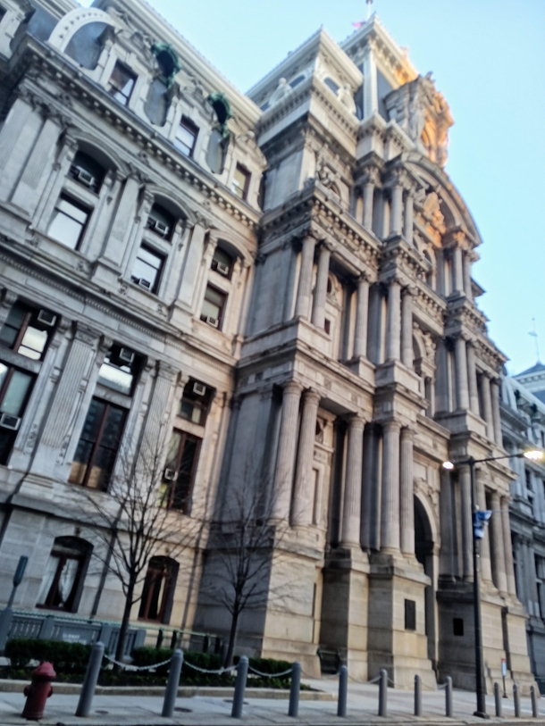 The finest interpretation of the nd Empire style in the United States the Philadelphia city hall s Here the east facade by this mornings early light