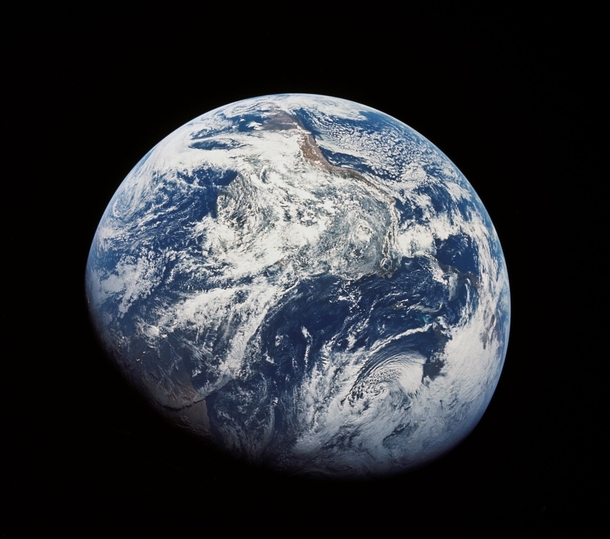 The first image ever taken by humans of the whole Earth Photographed by the crew of Apollo  in  