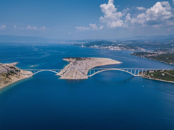 The first section of the Krk Bridge in Croatia was the longest concrete arch bridge in the world when it was opened in 