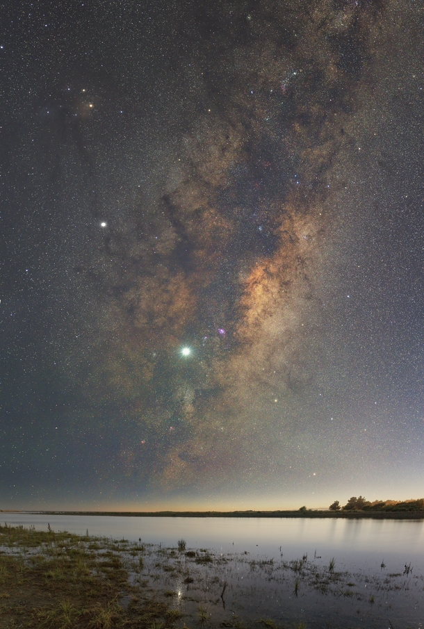 The Galactic Core rising over the Waipara River Canterbury New Zealand 