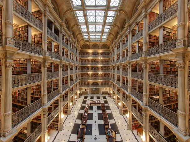 The George Peabody Library in Baltimore 