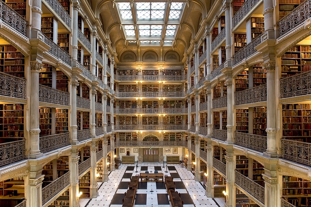 The George Peabody Library Johns Hopkins University Baltimore Maryland Designed by Edmund G Lind 