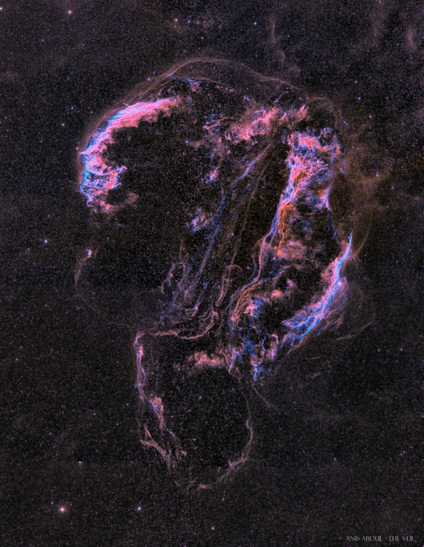 The Ghostly Veil Nebula by Anis Abdul