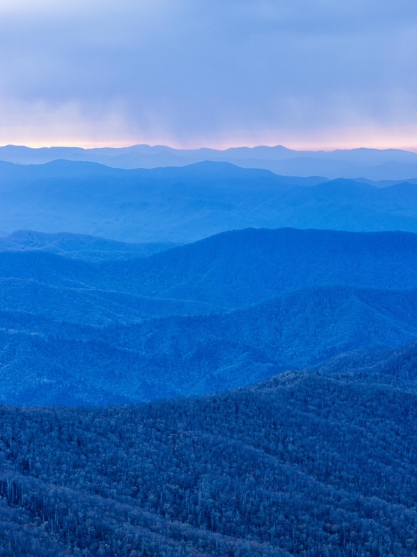 The Great Smoky Mountains from Clingmans Dome North Carolina 