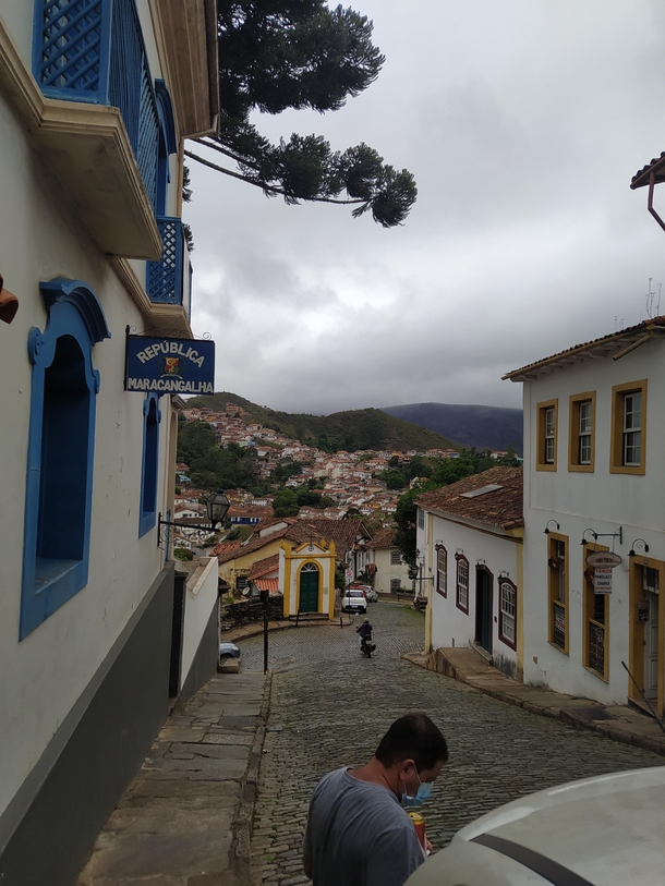 The historical city of Ouro Preto state of Minas GeraisBrazil Once the capital of the state more then  years ago now a lovely small town with amazing old architecture including a church with an inside made almost  of gold
