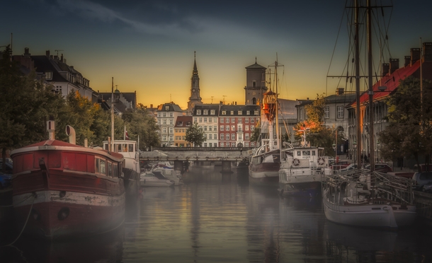 The Holmens Kanal in Copenhagen Denmark 