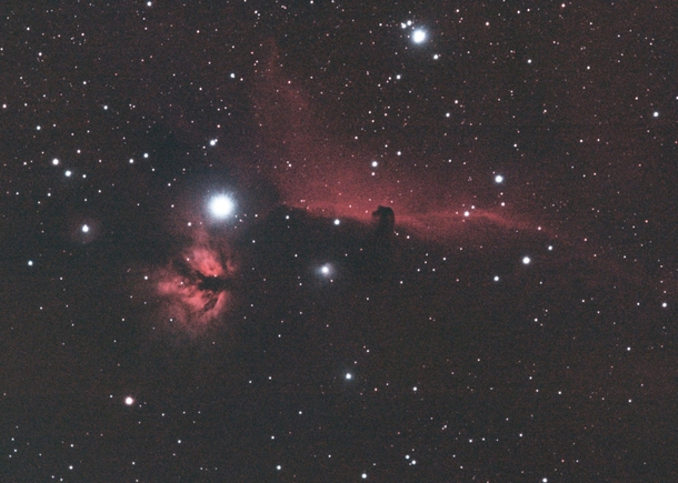 The Horsehead and Flame Nebulae from my backyard 