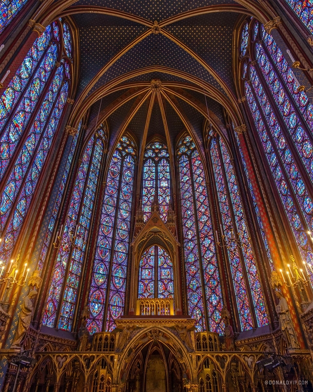 The incredible stained-glass interior of Sainte-Chapelle Paris 