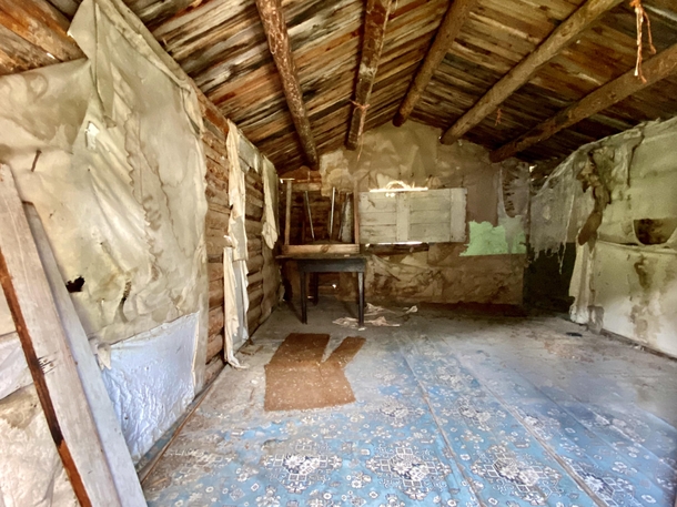 The inside of an abandoned cabin in Bonanza Idaho Additional album from Bonanza in the comments OC