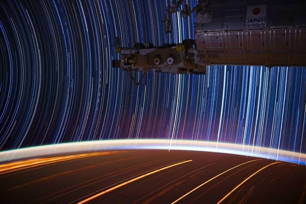 The ISS experiments with long exposure photography  Album in comments