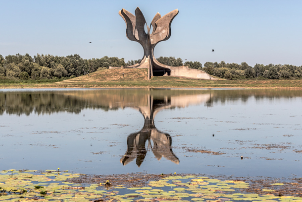 The Jasenovac Monument is devoted to the victims of the Ustasha genocide during World War II It serves as a reminder of the atrocities perpetrated in the Jasenovac concentration camp Designed by Bogdan Bogdanovi and unveiled in 
