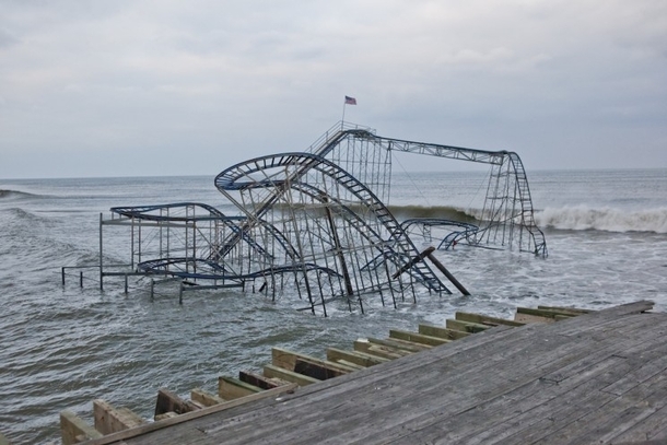 The Jet Star Rollercoaster - I find abandoned places in water to be the creepiest Just thinking about swimming around it freaks me out Man made objects under water have always freaked me out