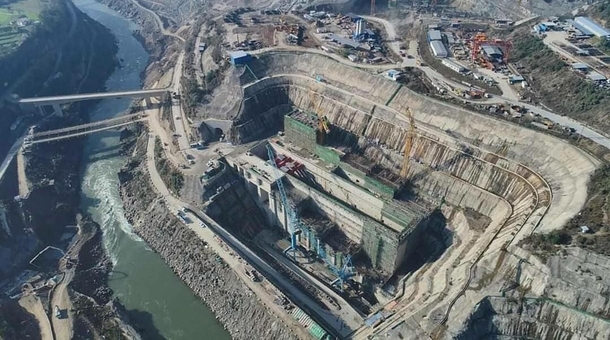 The Karot Hydropower Project under construction in Punjab Pakistan