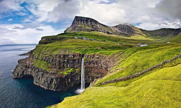 The landscape of Vgar one of the Faroe Islands  photo by Jan Petur Olsen