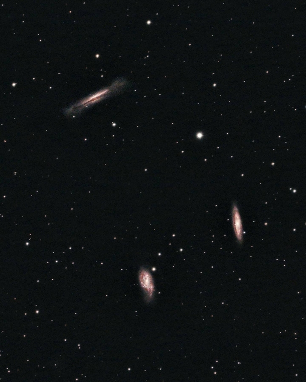 The Leo Triplet - A Bundle of Galaxies Captured From My Light Polluted Backyard