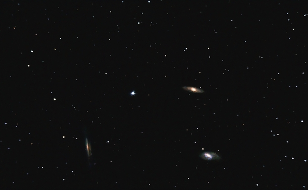 The Leo Triplet  M M and NGC  