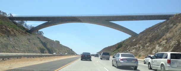 The Lilac Road Bridge over Interstate  north San Diego county Ca 