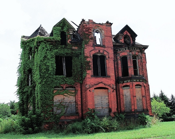 The Lucien Moore house in Detroit built in  and abandoned for decades before being restored
