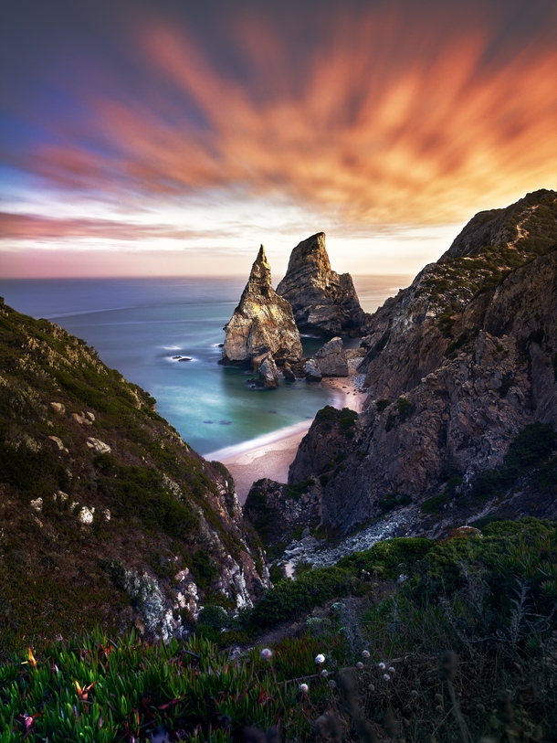 The magical praia da ursa in portugal Got this view when i got back up after an early morning visit  tommigramm