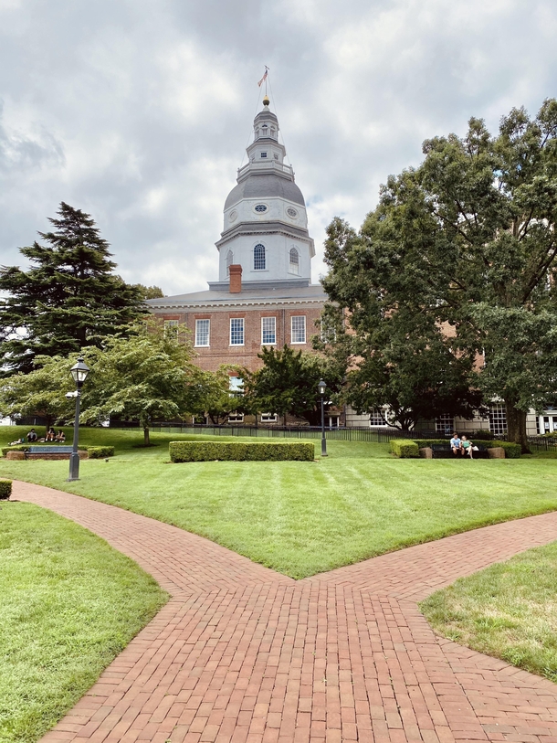 The Maryland State House in Annapolis Construction began in  Architect was Joseph Horatio Anderson 