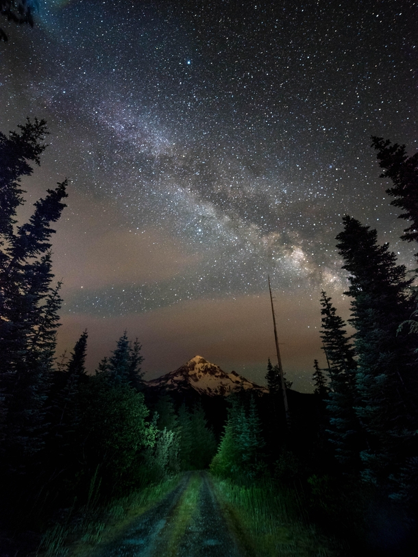The Milky Way over Mt Hood Oregon 