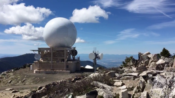 The National Weather Services Doppler radar on Mount Ashland Oregon 