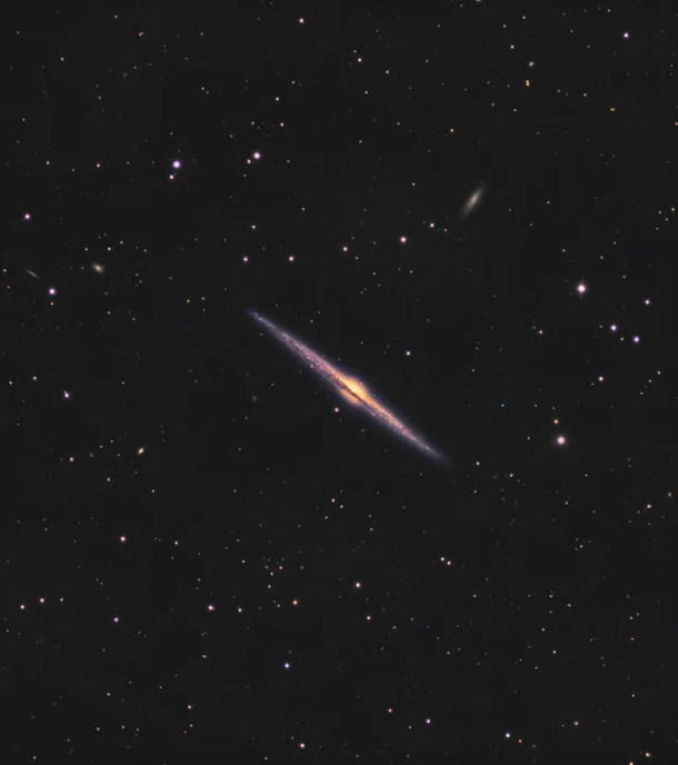 The Needle Galaxy is nearly  million light-years away I used  hours of exposure time to capture it from my backyard