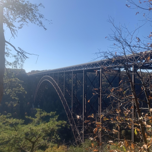 The New River Gorge Bridge in Fayetteville West Virginia