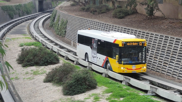 The O-Bahn busway in Adelaide South Australia One of only two in the world 