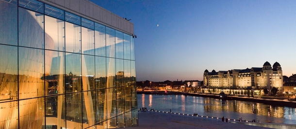 The Opera in Oslo at dawn Norway 