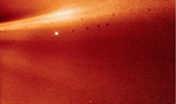 The picture of sun by Parker Solar probe from a distance of  million kilometres