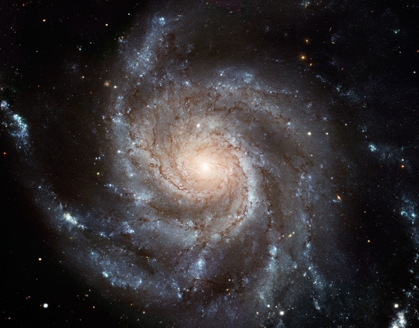 The Pinwheel Galaxy M is  light-years across or nearly twice the diameter of our Milky Way galaxy 