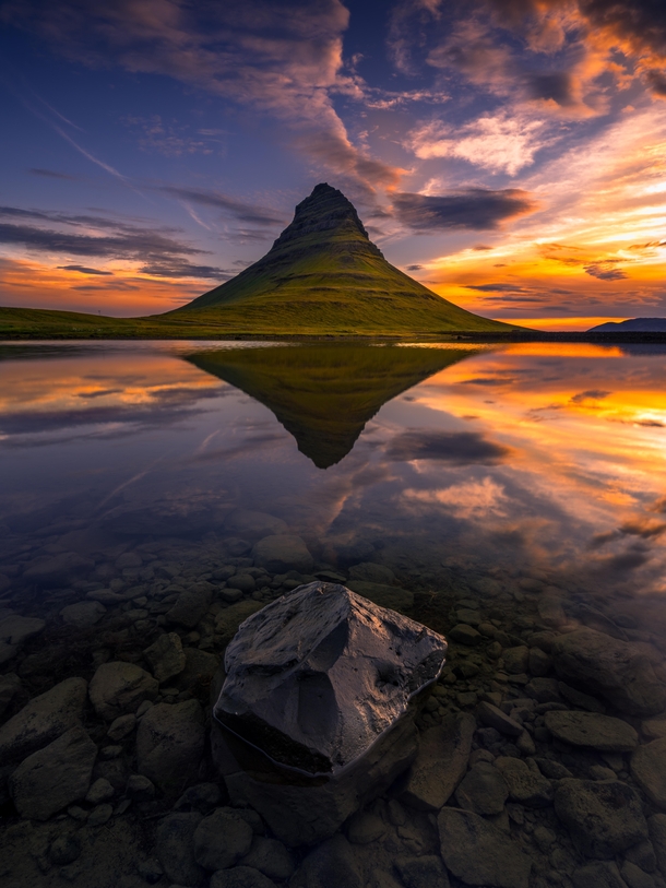 The Reflection of Kirkjufell Iceland 